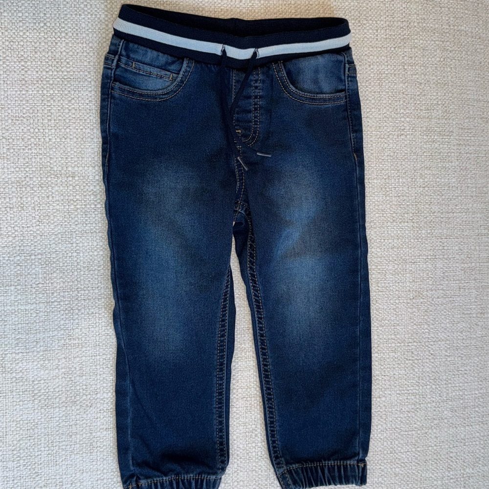 Mayoral Dark Blue Jogger Jeans with Elastic Waistband